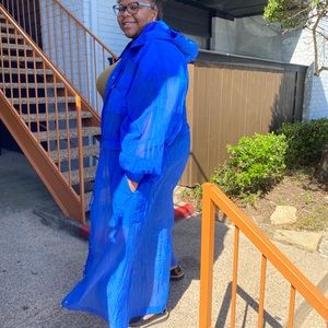 IVY PARK long track jacket in blue